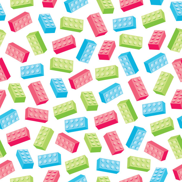玩具砖无缝图案图片下载