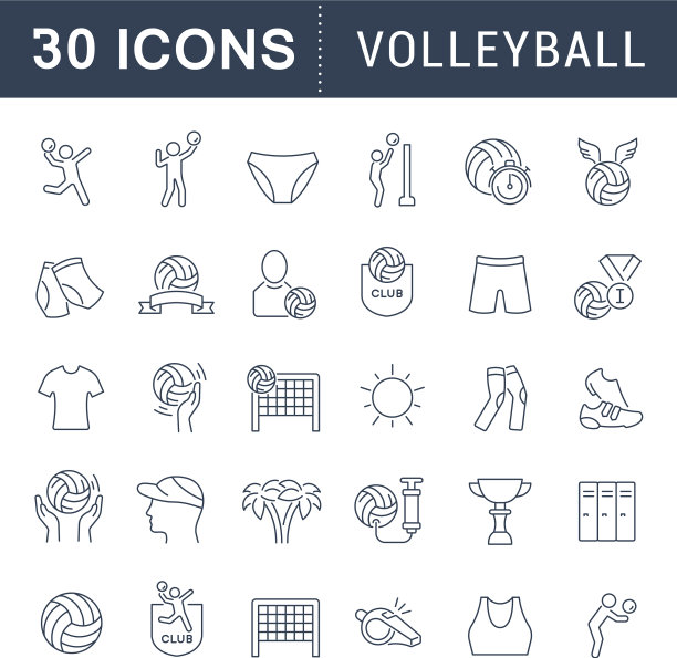 设定线图标排球图片下载