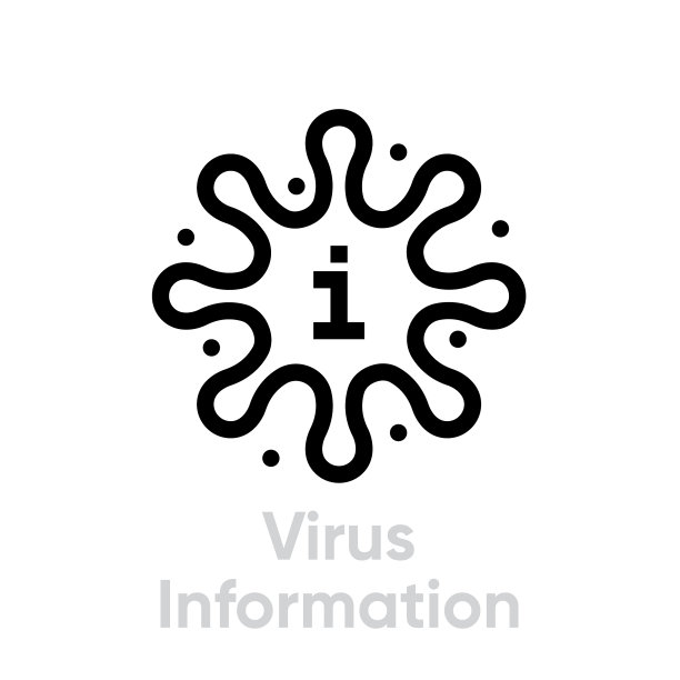 病毒信息抽象标志图标图片下载