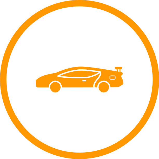 漂亮的跑车字形图标图片下载