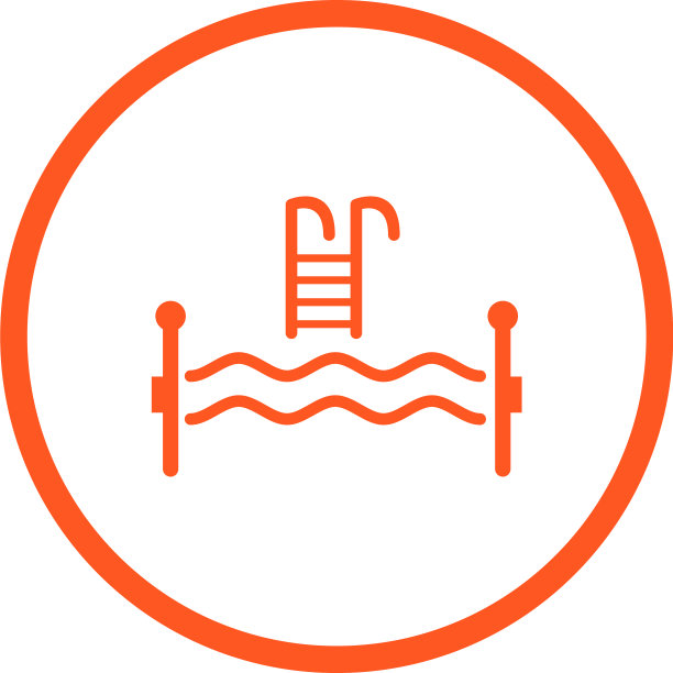 美丽的游泳池字形图标图片下载