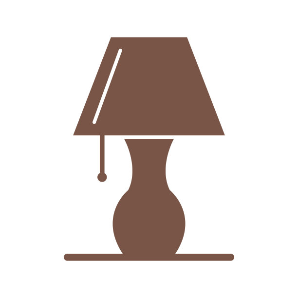 漂亮的台灯字形图标图片下载