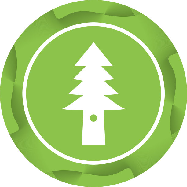 美丽的树字形图标图片下载