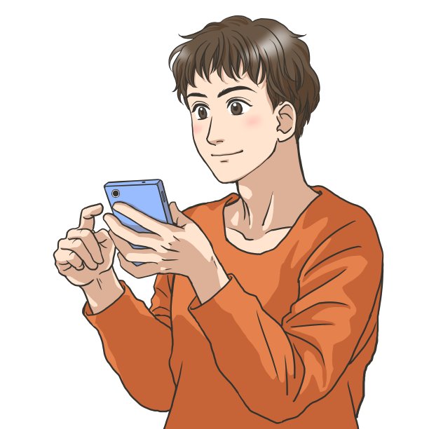 一个手里拿着智能手机的年轻人图片下载