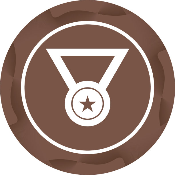 美丽的奖章字形图标图片下载