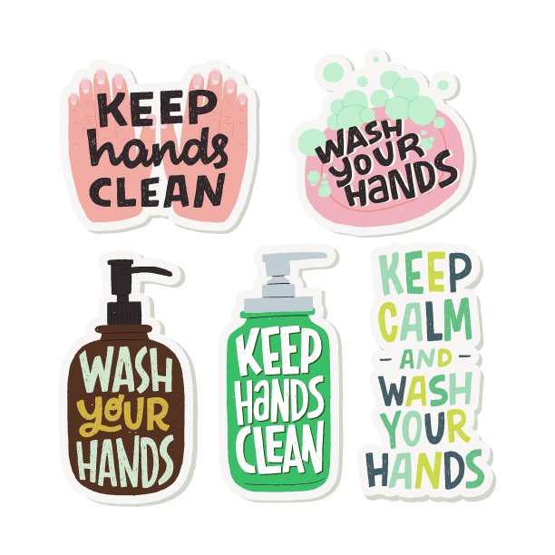 卫生贴纸套装图片下载