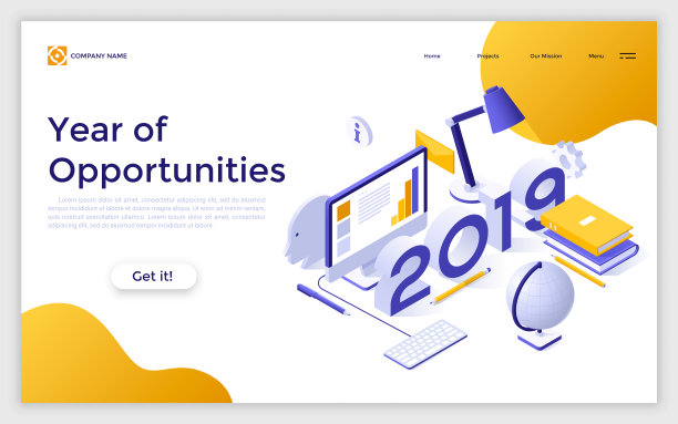 等距矢量插图。图片下载