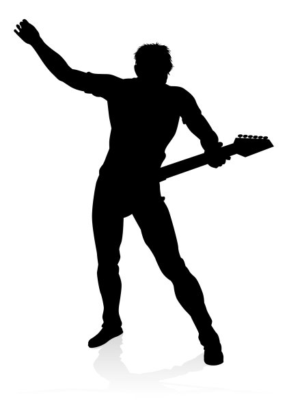 吉他手音乐家轮廓图片下载