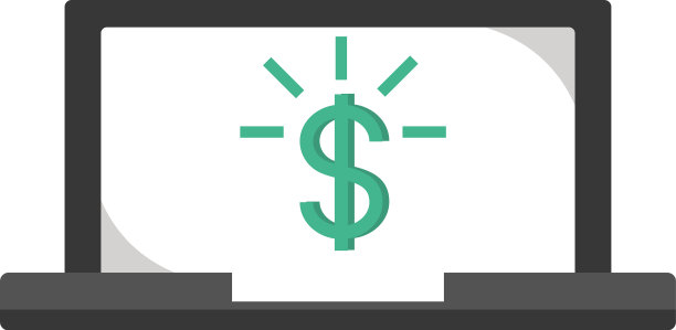 笔记本电脑货币商业金融图片下载