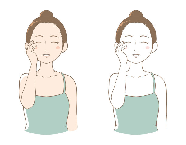 一个为拥有美丽皮肤而高兴的女人图片下载