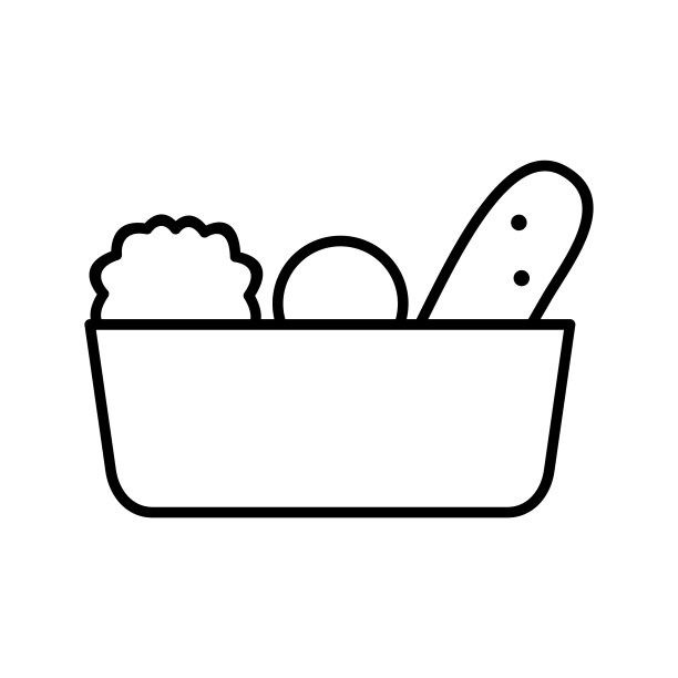 独特的蔬菜篮线图标图片下载