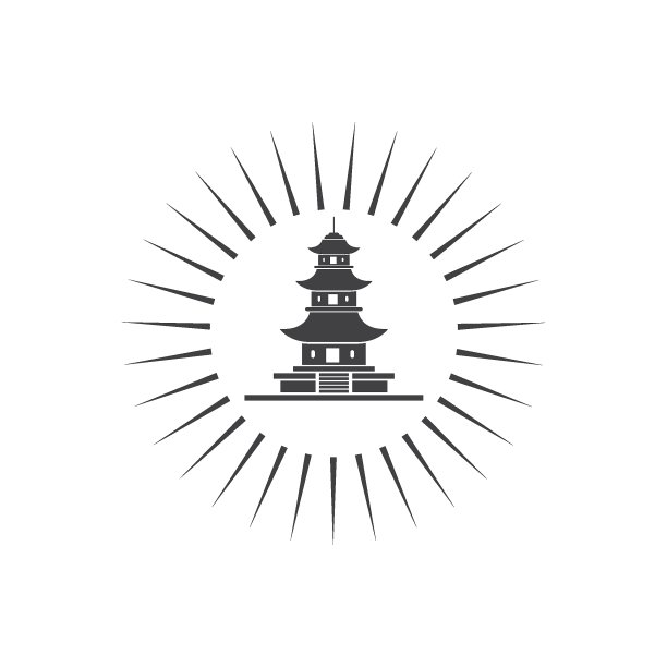 宝塔图标矢量图图片下载