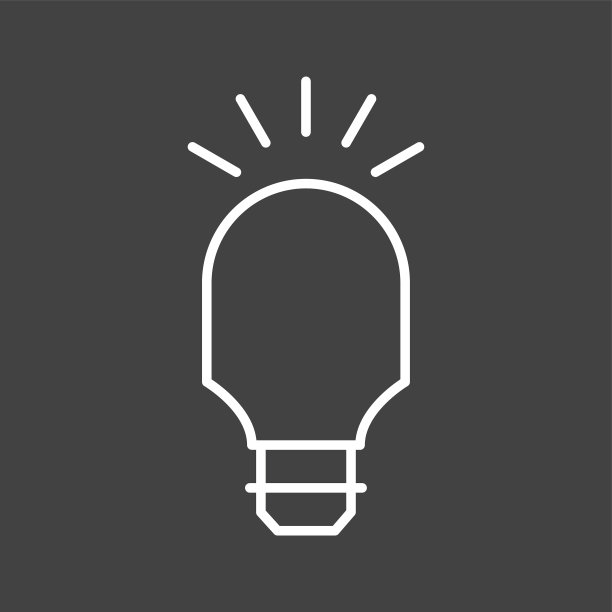 独特的灯泡线条图标图片下载