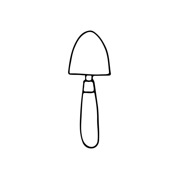 矢量铲图标。手绘铲图标矢量图片下载