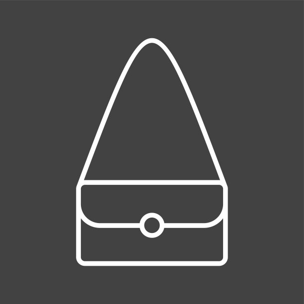 独特的肩包线条图标图片下载