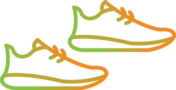 独特的慢跑鞋系列图标图片下载