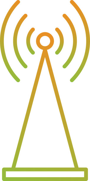 独特的天线线路图标图片下载