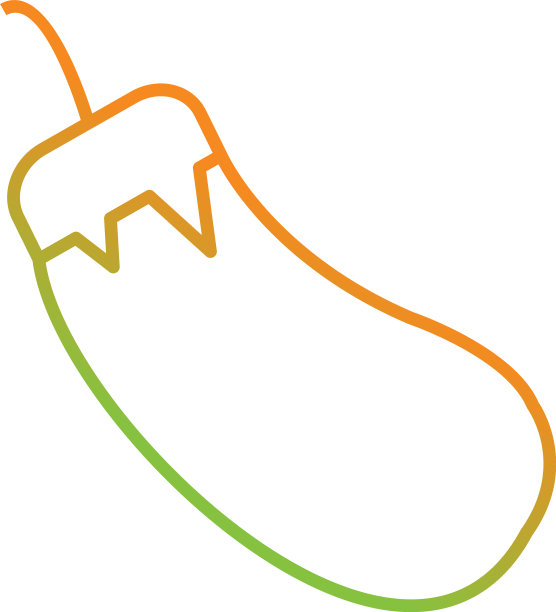 独特的茄子线图标图片下载