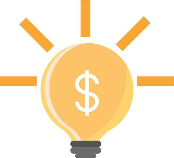 灯泡亮钱商业金融图片下载