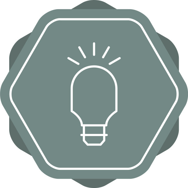 独特的灯泡线条图标图片下载