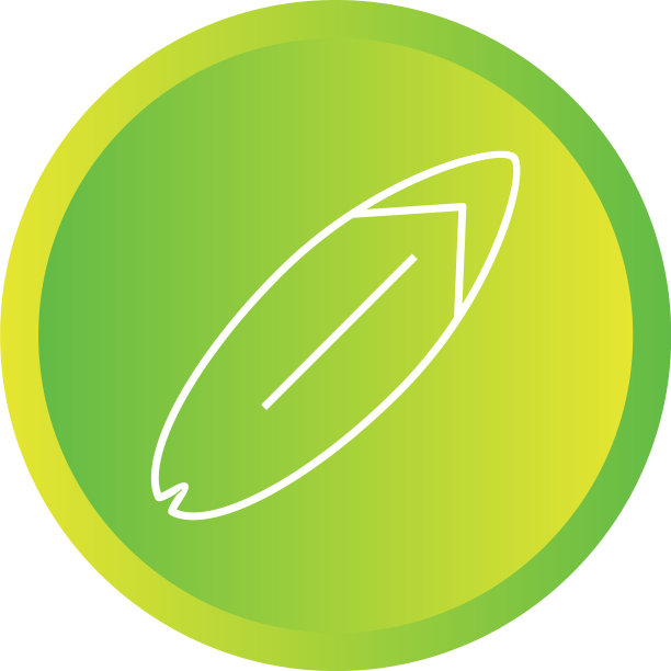 独特的冲浪板线图标图片下载