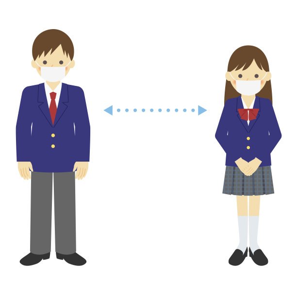 学生戴口罩，防止感染图片下载