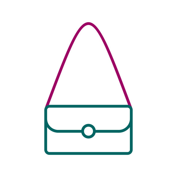 独特的肩包线条图标图片下载