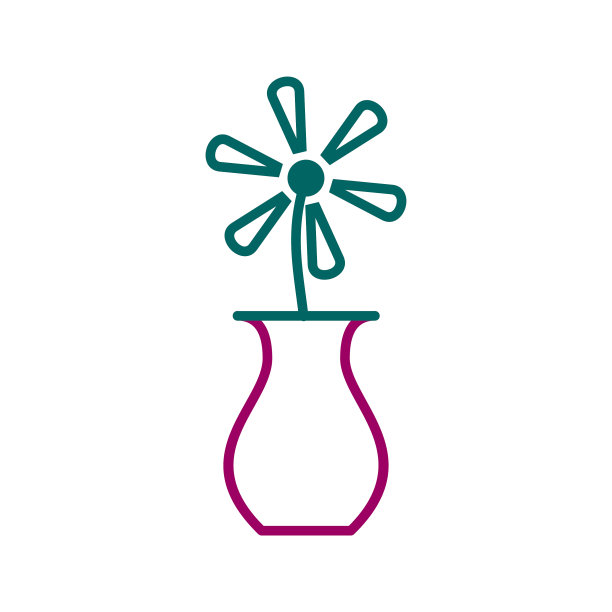 独特的花瓶线条图标图片下载