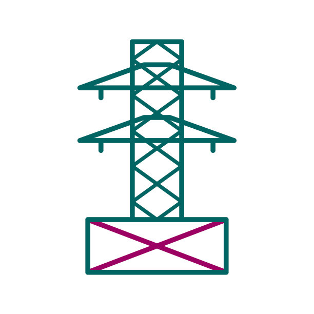 独特的电力塔线图标图片下载