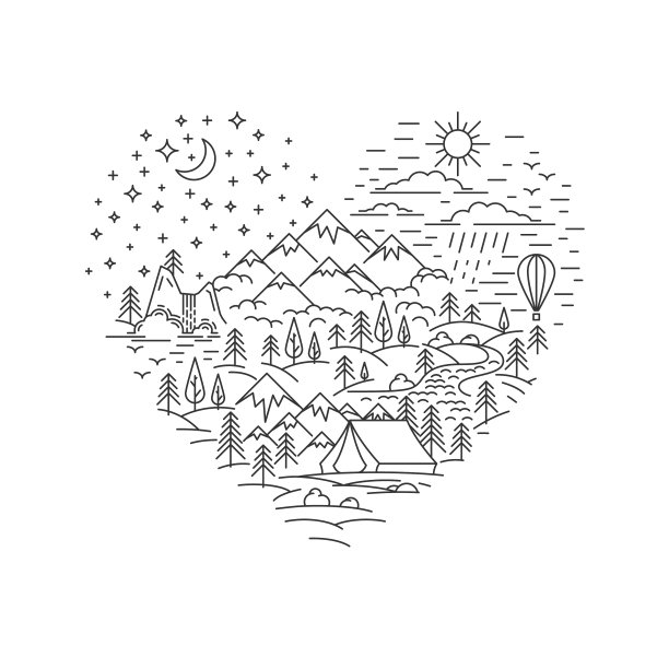 心形的大自然旅行图片下载