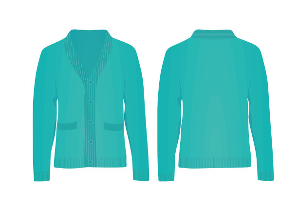 蓝色羊毛开衫图片下载