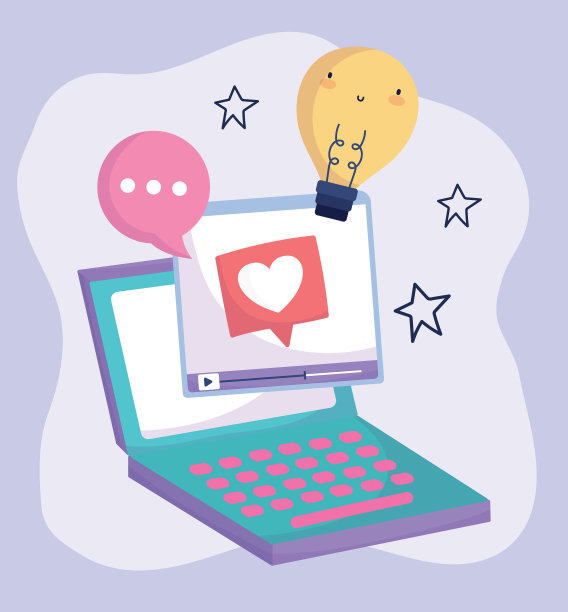 社交媒体笔记本电脑视频语音泡泡图片下载