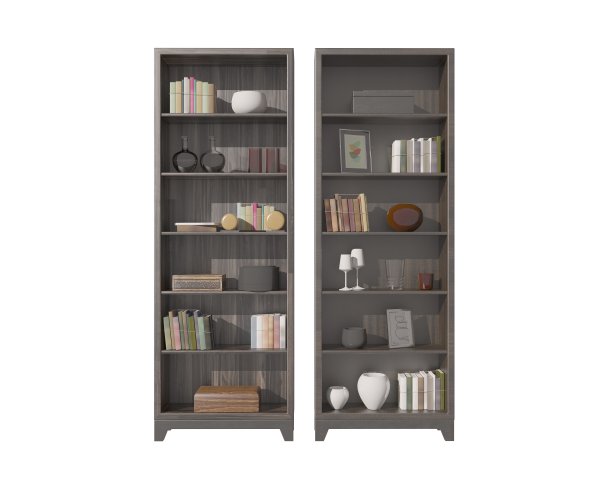 书架孤立的白色3d插图图片下载