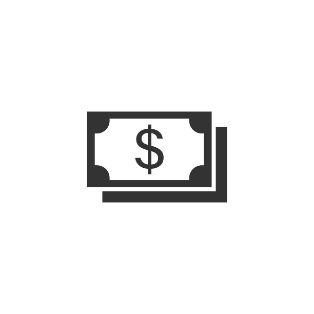 扁平风格的美元图标现金兑换图片下载