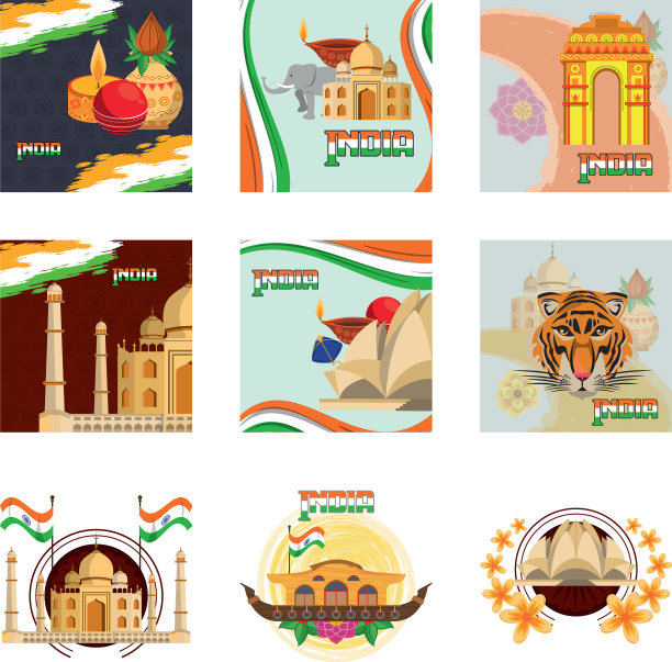 捆绑印度图标图片下载