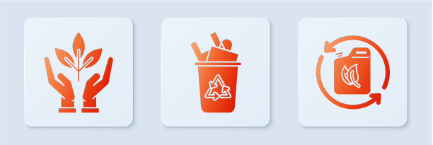 设置回收站与回收标志植物在手图片下载