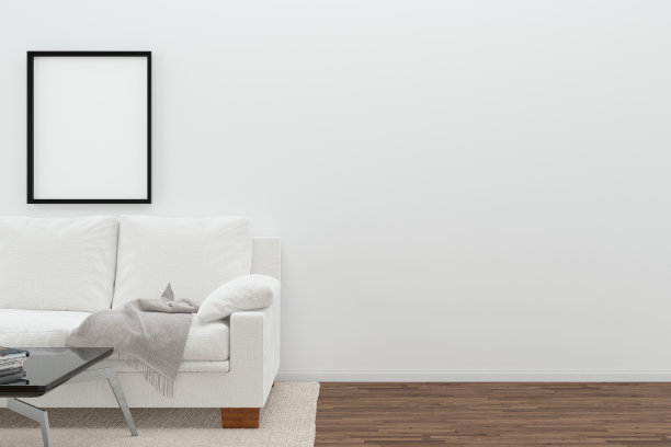 客厅室内3d渲染沙发灰色台灯背景木地板木质粉色墙模板设计纹理图片下载