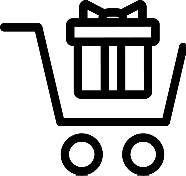 篮子礼品图标孤立轮廓符号图片下载