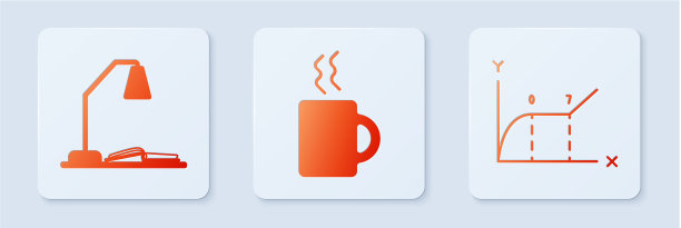 设置咖啡杯工作场所与台灯和打开图片下载