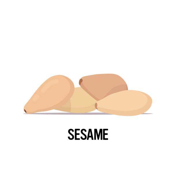 白底芝麻有机健康素食图片下载