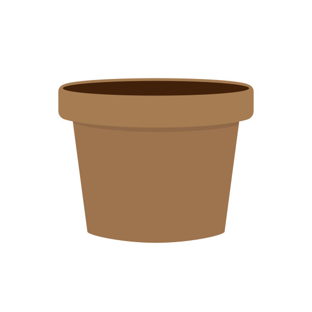 矢量孤立花盆插画概念，为您的设计，平。图片下载