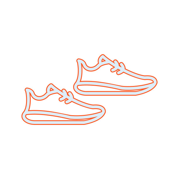 独特的慢跑鞋系列图标图片下载