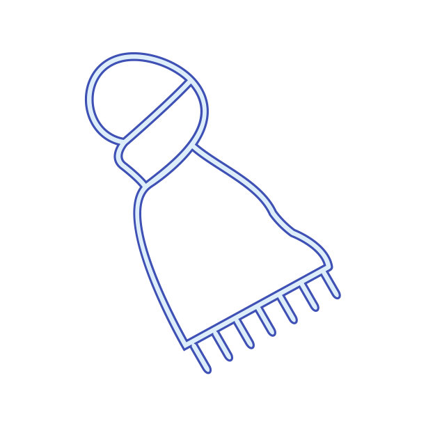 独特的围巾线条图标图片下载