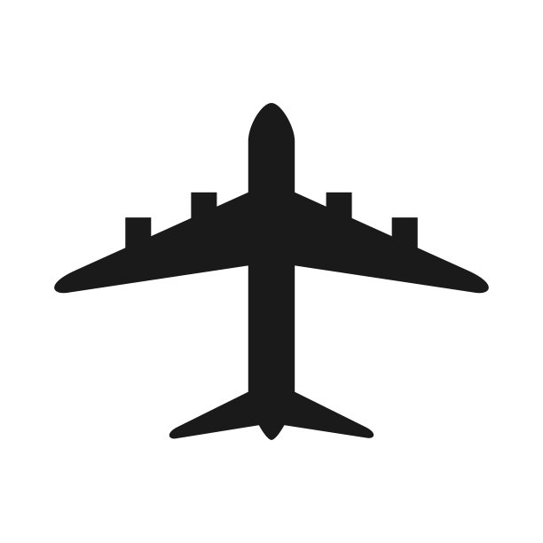 黑白飞机剪影图片下载