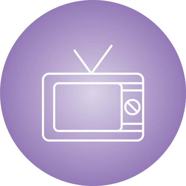 独特的电视线路图标图片下载