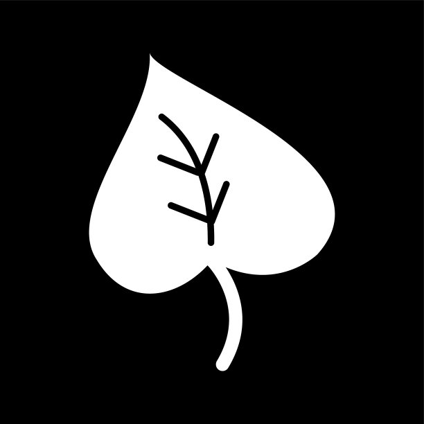 独特的叶ii字形图标图片下载