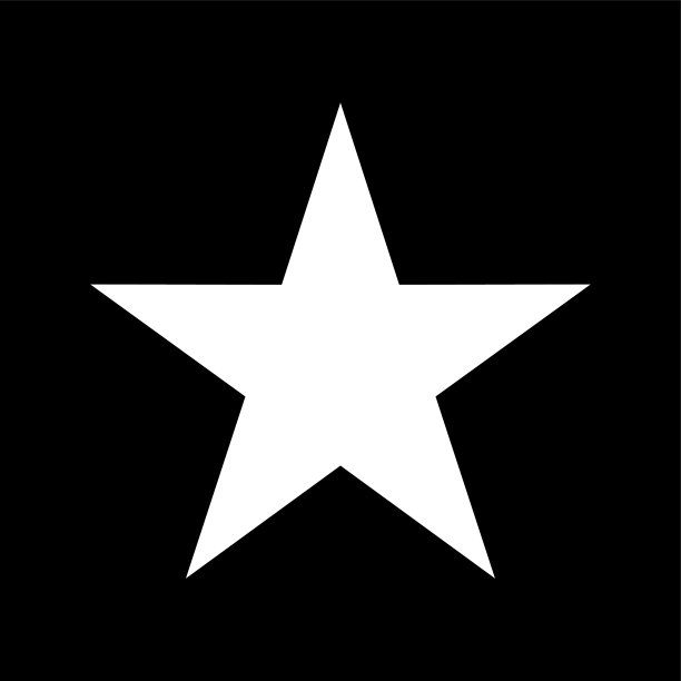独特的星星符号字形图标图片下载