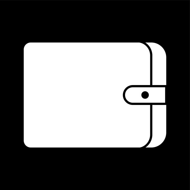 独特的钱包字形图标图片下载