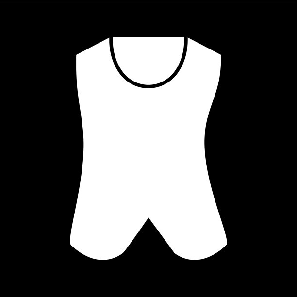 独特的背心字形图标图片下载