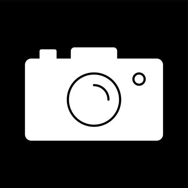 独特的相机字形图标图片下载